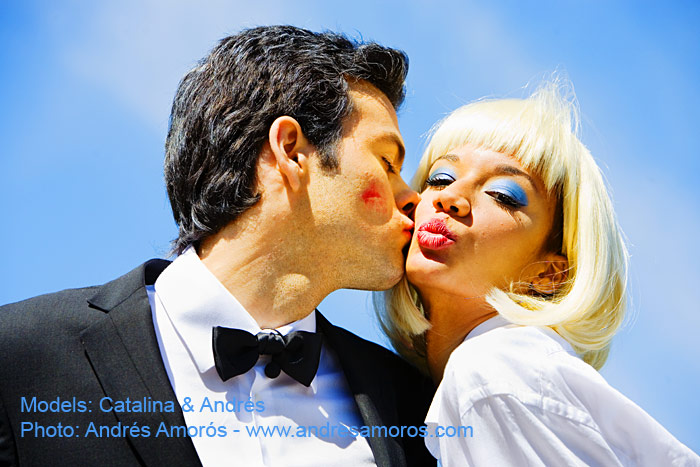 Catalina y Andrés, modelos del programa de TV Supermodelo, fotografía de Andrés Amorós